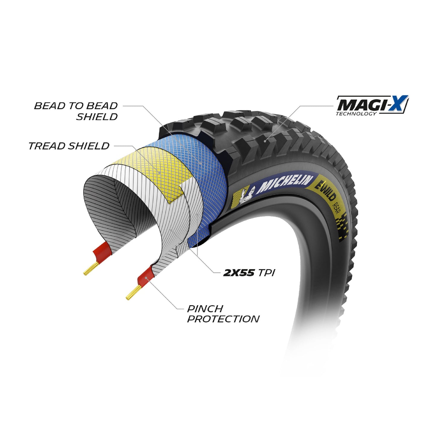 Michelin E-Wild Racing Line Tyre Rear 27.5 x 2.60" Black (65-584)