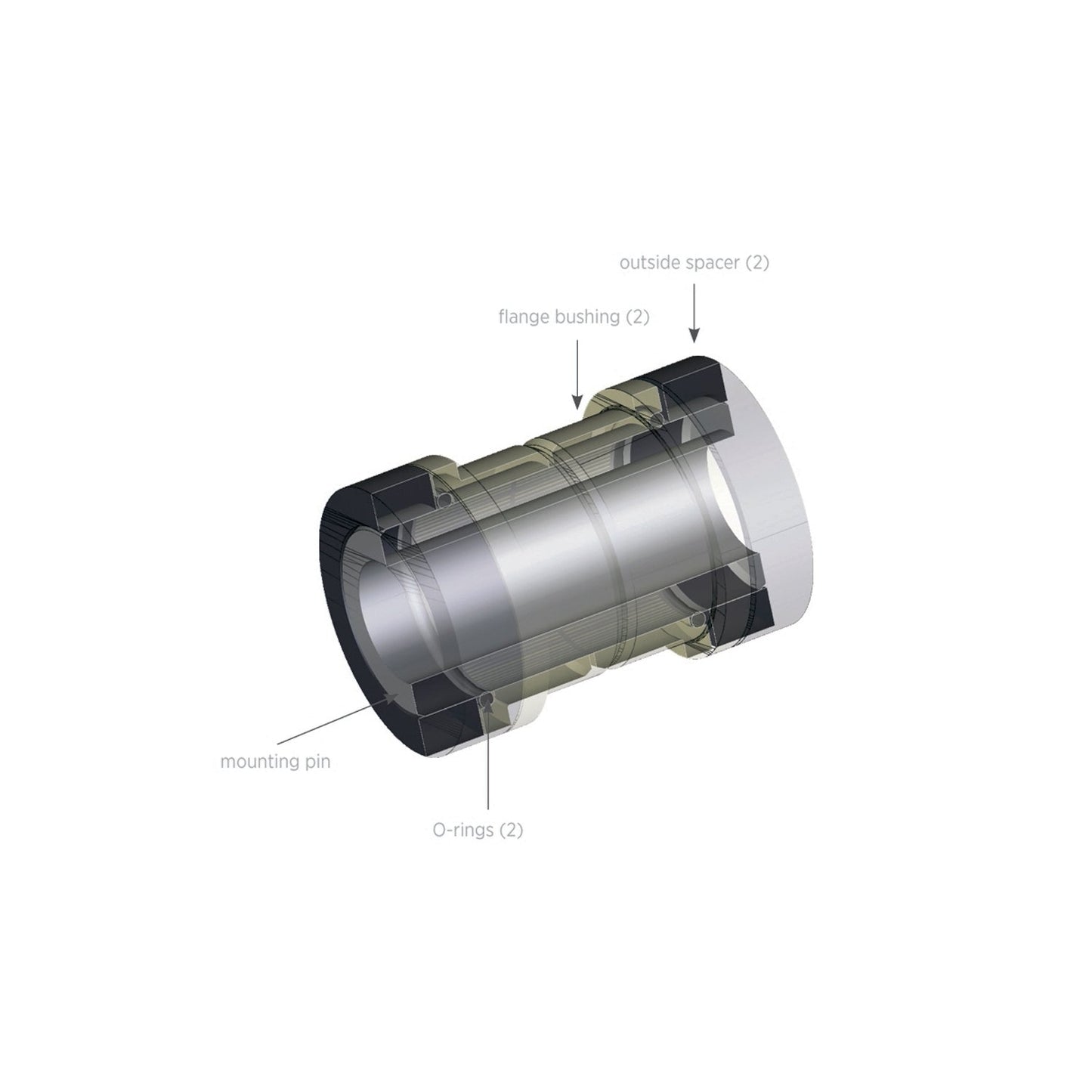 Fox Rear Shock Mount Hardware M8 x 34.00mm