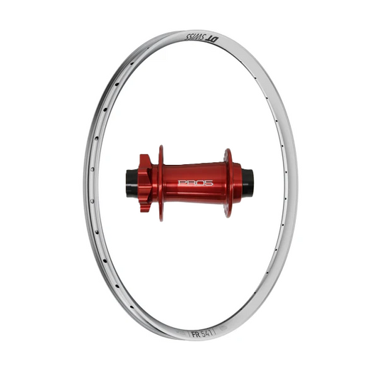(Slam69built) DT Swiss FR 541 27.5" / Hope Pro 5 Boost / Front Wheel (Silver/Red)