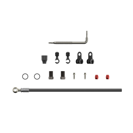 SRAM SPARE - DISC BRAKE HYDRAULIC HOSE KIT - SILVER BANJO -2000MMBLK (INC. BANJO, FITTINGS) - XX,JUICY5/7/,GUIDE R/RS/RSC/ULT (B1),GUIDE T(A1),G2 RSC/ULT