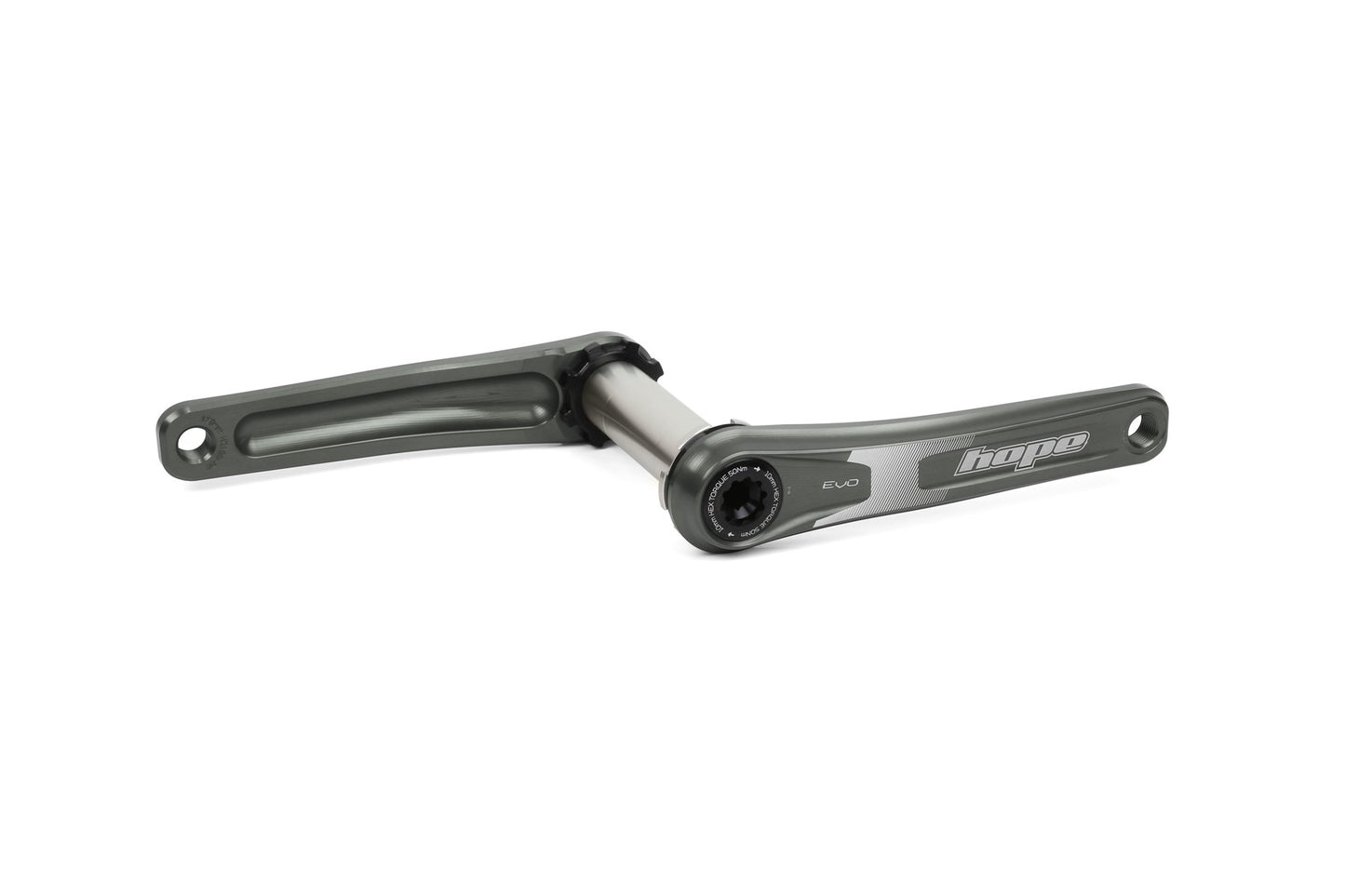 Hope EVO Crankset No Spider - 73mm Wide - Smoke