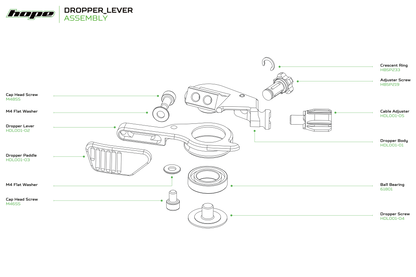 Hope Dropper Lever - Main Screw - Silver