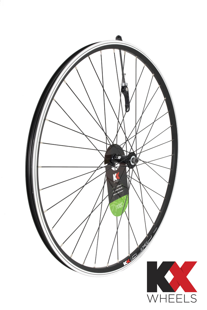 KX Wheels Hybrid 700C Doublewall Q/R Wheel Rim Brake in Black (Front)