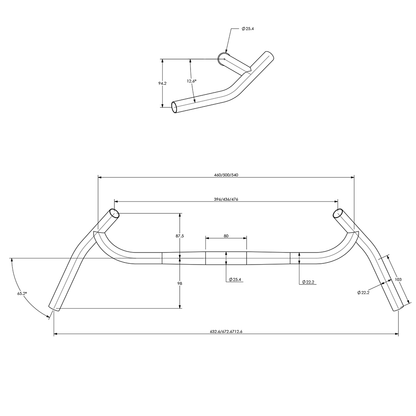 Surly Corner Bar MTB Drop Bar (46cm, 50cm and 54cm)