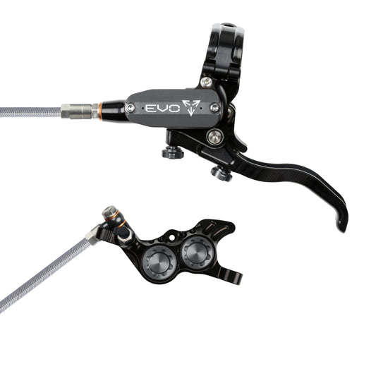 Hope Tech 4 EVO GR4 Brake - Black/Smoke - Braided Hose - No Rotor