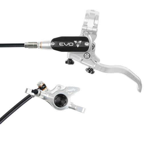 Hope Tech 4 EVO X2 Brake - Silver/Black - Black Hose - No Rotor