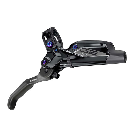 SRAM BRAKE G2 ULTIMATE - GLOSS BLACK RAINBOW HARDWARE - CARBON LEVER, REACH, SWINGLINK, CONTACT (INCLUDES MMX CLAMP, ROTOR/BRACKET SOLD SEPARATELY) A2