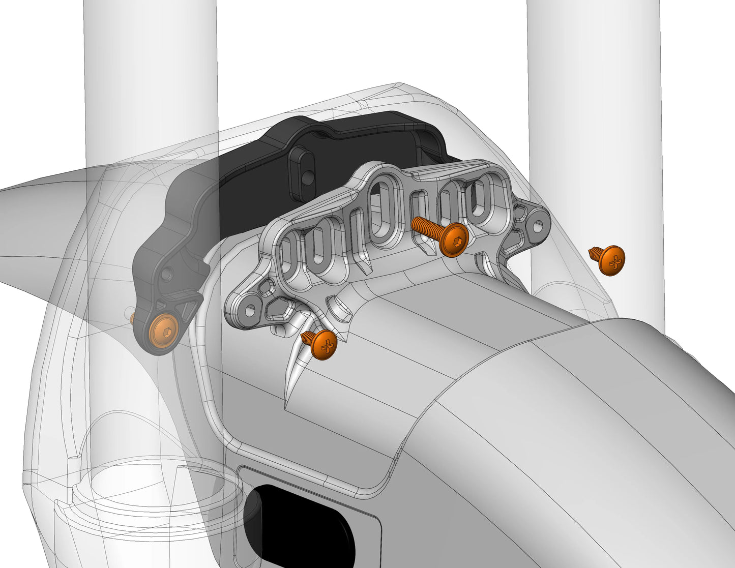 Mudhugger ROCKSHOX 2023 LYRIK/PIKE BOLT-ON ADAPTER PACK FOR EVO MUDHUGGERS