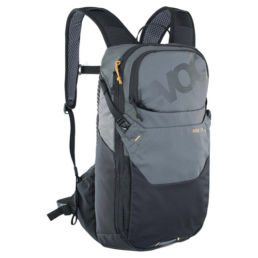 EVOC RIDE PERFORMANCE BACKPACK 12L + 2L BLADDER - CARBON GREY/BLACK