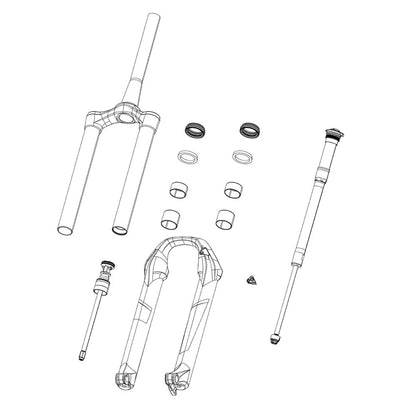 ROCKSHOX SPARE - FRONT SUSPENSION INTERNALS LEFT AIR TOP CAP REBA/SID/REVELATION/RS1/BLUTO/ARGYLE RCT BLACK (32MM ALUMINIUM UPPER TUBES ONLY, BOTTOMLESS TOKEN COMPATIBLE)