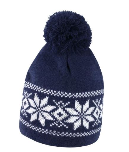 Knitted Fairisle Bobble Hat