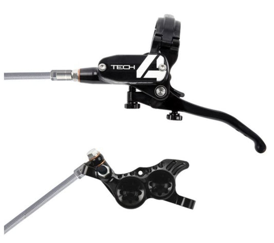 Hope Tech 4 V4 - No Rotor - Black/Black - Braided